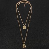 Fashion Embossed Love Multi-layer Alloy Necklace Nhct152725 sku image 2