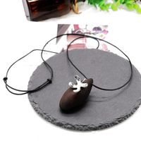 Vintage Cotton And Linen Stone Woven Flower Necklace Nhom152736 sku image 1