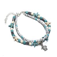 Fashion Double-layer Conch Rice Beads Anklet Bracelet Nhpf152878 main image 6