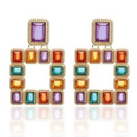 Fashion Color Matching Acrylic Alloy Earrings Nhpf152881 main image 2