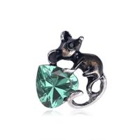 Fashion Personality Alloy Drop Oil Gem Mouse Brooch Nhdr152922 main image 2
