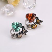 Fashion Personality Alloy Drop Oil Gem Mouse Brooch Nhdr152922 main image 3