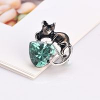 Fashion Personality Alloy Drop Oil Gem Mouse Brooch Nhdr152922 main image 4