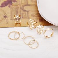 Creative Retro Simple Multi-layer Twist Ring Set 8 Piece Set Nhpj152959 main image 4