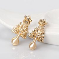 Fashion Alloy Artificial Gemstone Christmas Tree Earrings Nhdr152960 main image 3