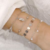 Creative Simple Round Metal Shell Anklet Set 4 Piece Set Nhpj152989 main image 2