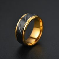 Fashion Gold Slotted Black Alloy Ring Nhtp153001 main image 3