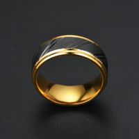 Fashion Gold Slotted Black Alloy Ring Nhtp153001 main image 4