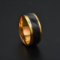Fashion Gold Slotted Black Alloy Ring Nhtp153001 main image 5
