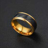Fashion Gold Slotted Black Alloy Ring Nhtp153001 main image 6