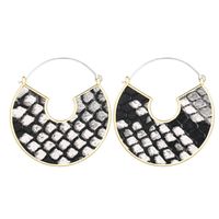 Vintage Style C Shape Pu Leather No Inlaid Earrings main image 1