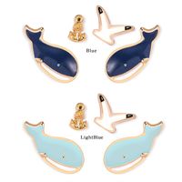 Cute Whale Dolphin Stud Earrings Nhdp153025 main image 1