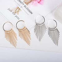 Circle Multi-layer Tassel Earrings Nhdp153026 main image 4