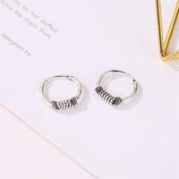 Ethnischer Stil Herren Geknotete Alte Silber Ohrringe Mode Retro Perlen Ohrringe Straßen Schießen Trend Ige Männliche Studenten Schmuck Ohrringe main image 5