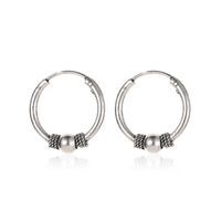 Ancient Silver Vintage Beaded Hoop Earrings Nhdp153028 main image 9