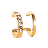 Wholesale Jewelry Lady U Shape Copper Artificial Gemstones Plating Earrings main image 6