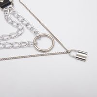 Multi-layer Chain Geometric Lock Necklace Nhxr153056 main image 5