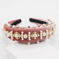 Foam Pearl Geometric Rhinestone Headband Nhwj153072 main image 8