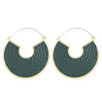 Vintage Style C Shape Pu Leather No Inlaid Earrings sku image 2