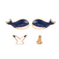 Cute Whale Dolphin Stud Earrings Nhdp153025 sku image 2