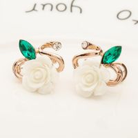 Resin Rose Stud Earrings Nhdp153027 sku image 1
