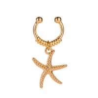 Alloy Ear Cuff Starfish Circle Clip Earrings Single Nhdp153036 sku image 1