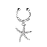 Alloy Ear Cuff Starfish Circle Clip Earrings Single Nhdp153036 sku image 2