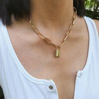 Ornement Europe Et En Amérique Croix Frontière Géométrique Personnalité Punk Chandail Chaîne Femmes De Simple Serrure En Forme De Collier Collier sku image 1