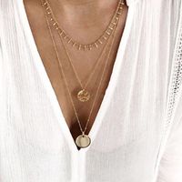 Creative Personality Geometric Alloy Bead Chain Necklace Nhgy153346 main image 1