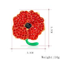 Fashion Drip With Diamonds Poppy Red Brooch Nhdr153408 main image 4