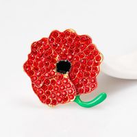 Fashion Drip With Diamonds Poppy Red Brooch Nhdr153408 main image 5