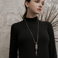 Einfache Glocke Pullover Kette Halskette Weibliche Lange Quaste All-match Koreanische Persönlichkeit Herbst Und Winter Accessoires Übertrieben Atmos Phä Rischer Schmuck main image 4