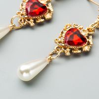 Fashion Water Droplets Diamond Alloy Artificial Gemstones Earrings main image 5