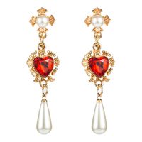 Fashion Water Droplets Diamond Alloy Artificial Gemstones Earrings main image 8