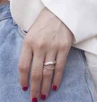 Korea Dongdaemun Mode Netz Rot Einfache Runde Perlen Kette Quaste Offene Punk Stil Persönlichkeit Ring Ring main image 1