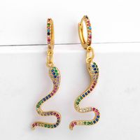 Fashion Snake-shaped Zircon Alloy Earrings Nhas153439 main image 4