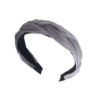 Korean Version Of Gold Velvet Fabric Twist Braid Wide-brimmed Headband Nhsm153523 main image 6
