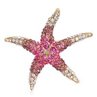 Nouveau Incrusté Strass Mignon Multi-couleur Starfish Broche Personnalité De La Mode Xingx Corsage Spot Fabricant main image 3