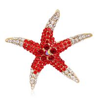 Nouveau Incrusté Strass Mignon Multi-couleur Starfish Broche Personnalité De La Mode Xingx Corsage Spot Fabricant main image 4