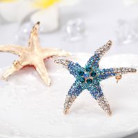 Nouveau Incrusté Strass Mignon Multi-couleur Starfish Broche Personnalité De La Mode Xingx Corsage Spot Fabricant main image 6