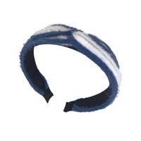 Korean Version Of The Water Mink Stripes Hit Color Cross Hook Hook Fine Side Headband Nhsm153541 main image 6