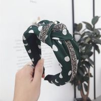 Korean Version Of The Dot Leopard Striped Artificial Gemstone Headband Nhsm153545 main image 15