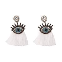 Fashion Alloy Diamond Devil's Eye Tassel Earrings Nhjq153555 main image 7