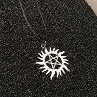 Fashion Five-pointed Star Sun Flower Leather Rope Necklace Nhpv153597 main image 4