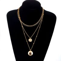 Creative Personality Geometric Alloy Bead Chain Necklace Nhgy153346 sku image 1