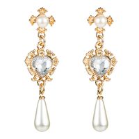Fashion Water Droplets Diamond Alloy Artificial Gemstones Earrings sku image 1