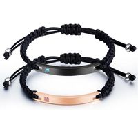 Couple-style Geometrically Plated Titanium Steel Bracelets &amp; Bangles Nhop153494 sku image 1