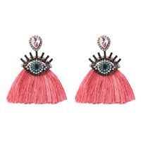 Fashion Alloy Diamond Devil's Eye Tassel Earrings Nhjq153555 sku image 16