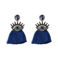 Fashion Alloy Diamond Devil's Eye Tassel Earrings Nhjq153555 sku image 20