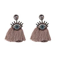Fashion Alloy Diamond Devil's Eye Tassel Earrings Nhjq153555 sku image 23